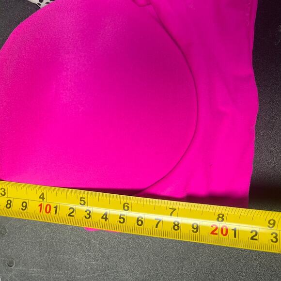 Victoria Secret Lightly Lined Plunge Pink/Cheetah Print Bralette 34C - Picture 4 of 5